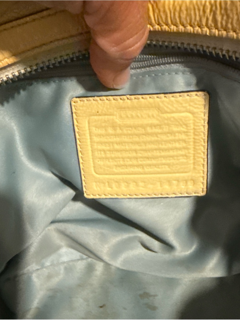 Coach Vintage Stitched Yellow Patent Leather Shoulder Purse - Picture 7 of 10